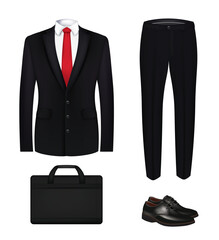 Businessman clothes set. vector illustration