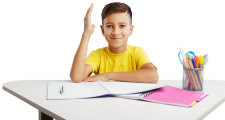 The child learning in school or home. Education concept