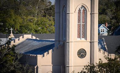 Church Steeple with Clock
