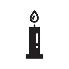 Wax Candle vector icon. Candle flat sign design. Candle with flame symbol pictogram illustration. UX UI icon