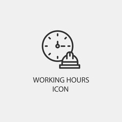 Obraz premium Working_hours vector icon illustration sign