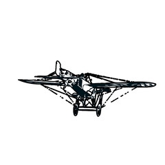 airplane black and white sketch with transparent background