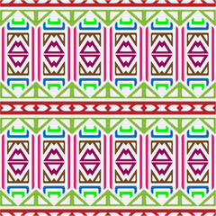 Rainbow ikat vector ~ seamless background.Tribal design for fashion,carpet, background, batik, wallpaper, clothing, wrapping, skirt.