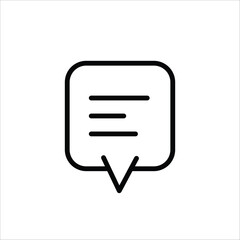 Bubble chat vector icon. Chat flat sign design. SMS chat symbol pictogram. UX UI icon