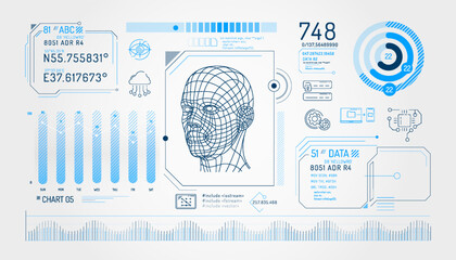 Set of infographic elements about data protection.