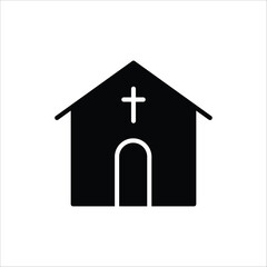 Church icon. Temple vector flat sign design. Church symbol pictogram. Church vector icon. UX UI icon