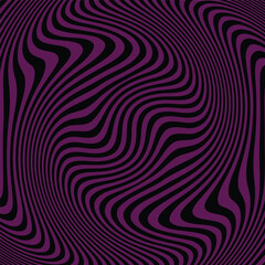 Purple and black line wave background