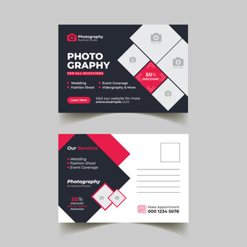 photography postcard template layout 