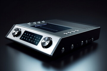 Fototapeta premium Isolated Music Reproductor With Abstract Power Of Sound, Made Using Generative Ai