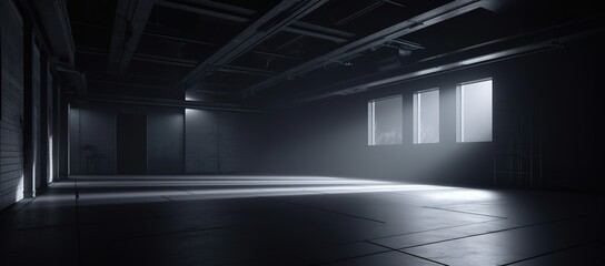 empty dirty room with sunlight, generative ai