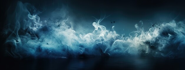 Abstract blue - dark background, generative ai