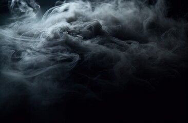 Dark smoke background, generative ai