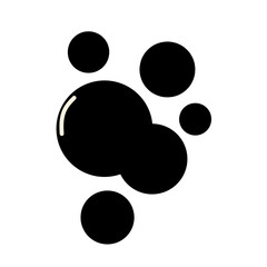 Fototapeta na wymiar Soap bubble black icon vector isolated. Black water bubble soap collection illustration Vector Formatting