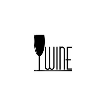 Wine logo icon isolated on transparent background