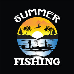 Summer Fishign t shirt design