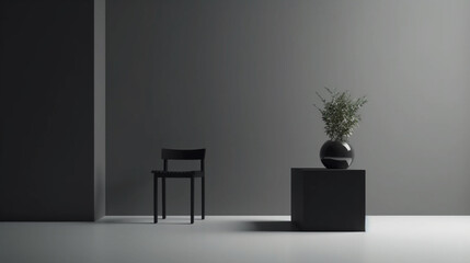 minimal style interior background Generative AI