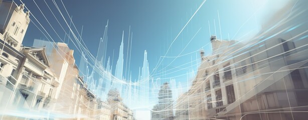building real Estates Stats and economy concept, Growth graph and progress of business, and analyzing financial and investment data. Generative AI