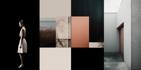 collage. minimalism design background