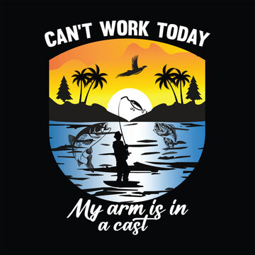 Fishign t shirt design