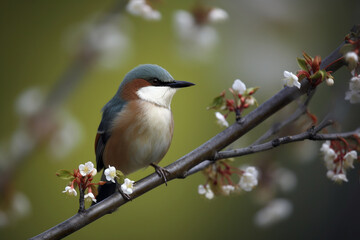 A bird sitting on a branch, Earth Day Generative AI