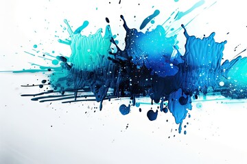 Obraz premium Abstract blue wave background. AI generated art illustration.