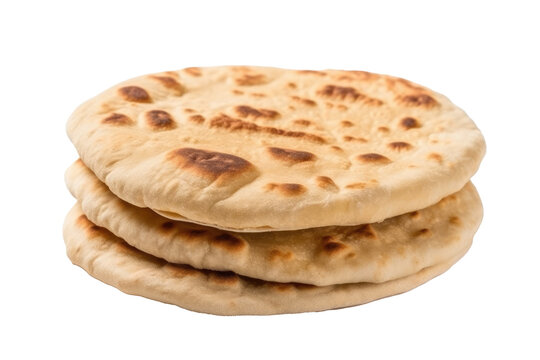 Pita On Isolated Transparent Background, Png. Generative AI