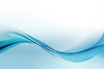 Obraz premium Abstract blue wave background. AI generated art illustration.