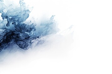 Abstract blue wave background. AI generated art illustration.