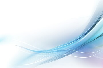 Abstract blue wave background. AI generated art illustration.