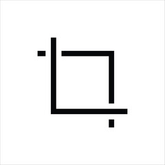 Crop vector icon. Crop tool flat sign design. Crop symbol pictogram. UX UI icon