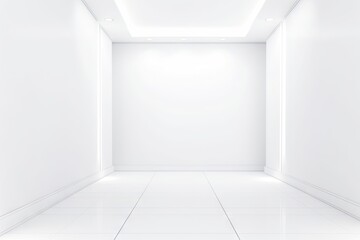 Empty room with walls. AI generated art illustration.