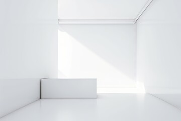 Empty room with walls. AI generated art illustration.