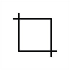 Crop vector icon. Crop tool flat sign design. Crop symbol pictogram. UX UI icon