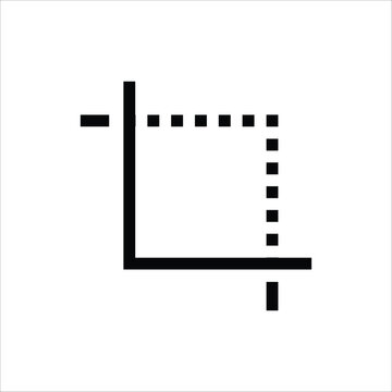 Crop vector icon. Crop tool flat sign design. Crop symbol pictogram. UX UI icon