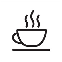 Cup of coffee vector icon. Mug vector icon. Cup of tea vector flat sign design. Cup symbol pictogram. UX UI icon