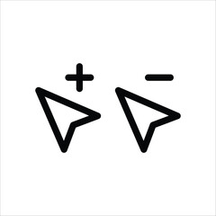 Cursor icon. Click vector icon. Pointer flat sign design. Cursor symbol pictogram. UX UI icon