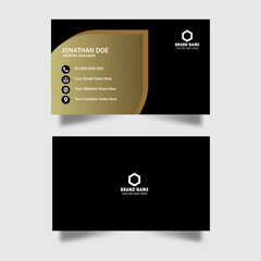 Clean Business Card Design Template, layout in rectangle size.