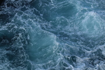 Swirls of water in the ocean