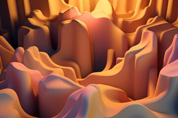 Fototapeta na wymiar abstract orange pastel color gradient wax background generative ai
