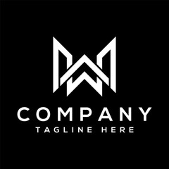 Letter W logo design template .