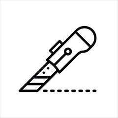 Cutter vector icon. Cutter flat sign design. Cutter knife symbol pictogram. UX UI icon