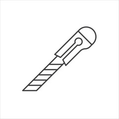 Cutter vector icon. Cutter flat sign design. Cutter knife symbol pictogram. UX UI icon