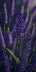 Obraz premium A hyper realistic colorful lavender flowers. AI generated illustration
