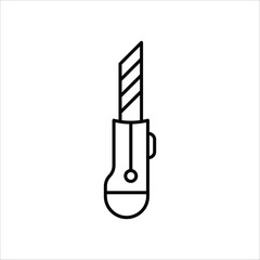 Cutter vector icon. Cutter flat sign design. Cutter knife symbol pictogram. UX UI icon