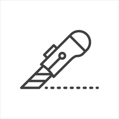 Cutter vector icon. Cutter flat sign design. Cutter knife symbol pictogram. UX UI icon