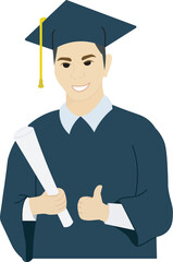 Graduate man  illustration