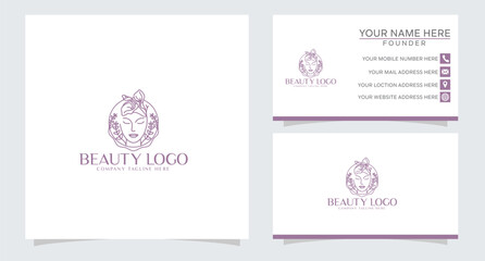 Simple and creative beauty skin care logo design vector