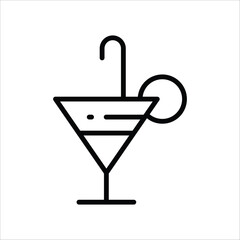 Martini vector icon. Alcohol flat sign design. Martini symbol pictogram. Alcohol drink icon. UX UI icon