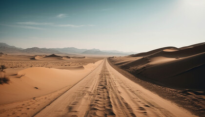 Fototapeta na wymiar Off road adventure through Africa arid mountains generated by AI