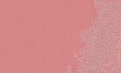 Pink background with design elements.